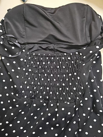 Black Polka Dot Swim Dress
