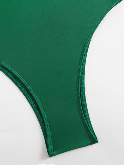 Emerald Green One-Shoulder Monokini