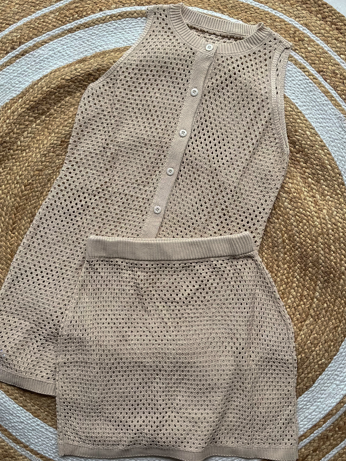 Ivory Open Knit Co-Ord Set