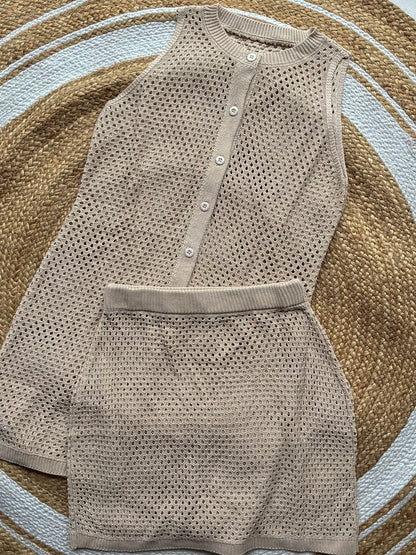 Ivory Open Knit Co-Ord Set
