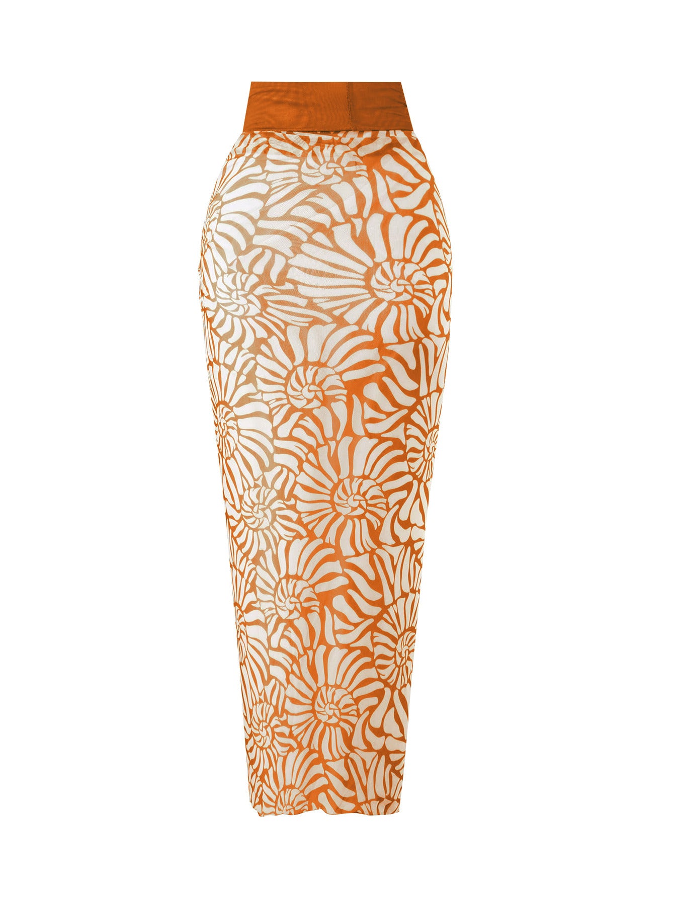 Sunset Bloom 3-Piece Bikini Set with Sarong