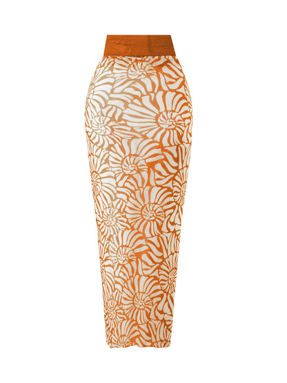 Sunset Bloom 3-Piece Bikini Set with Sarong