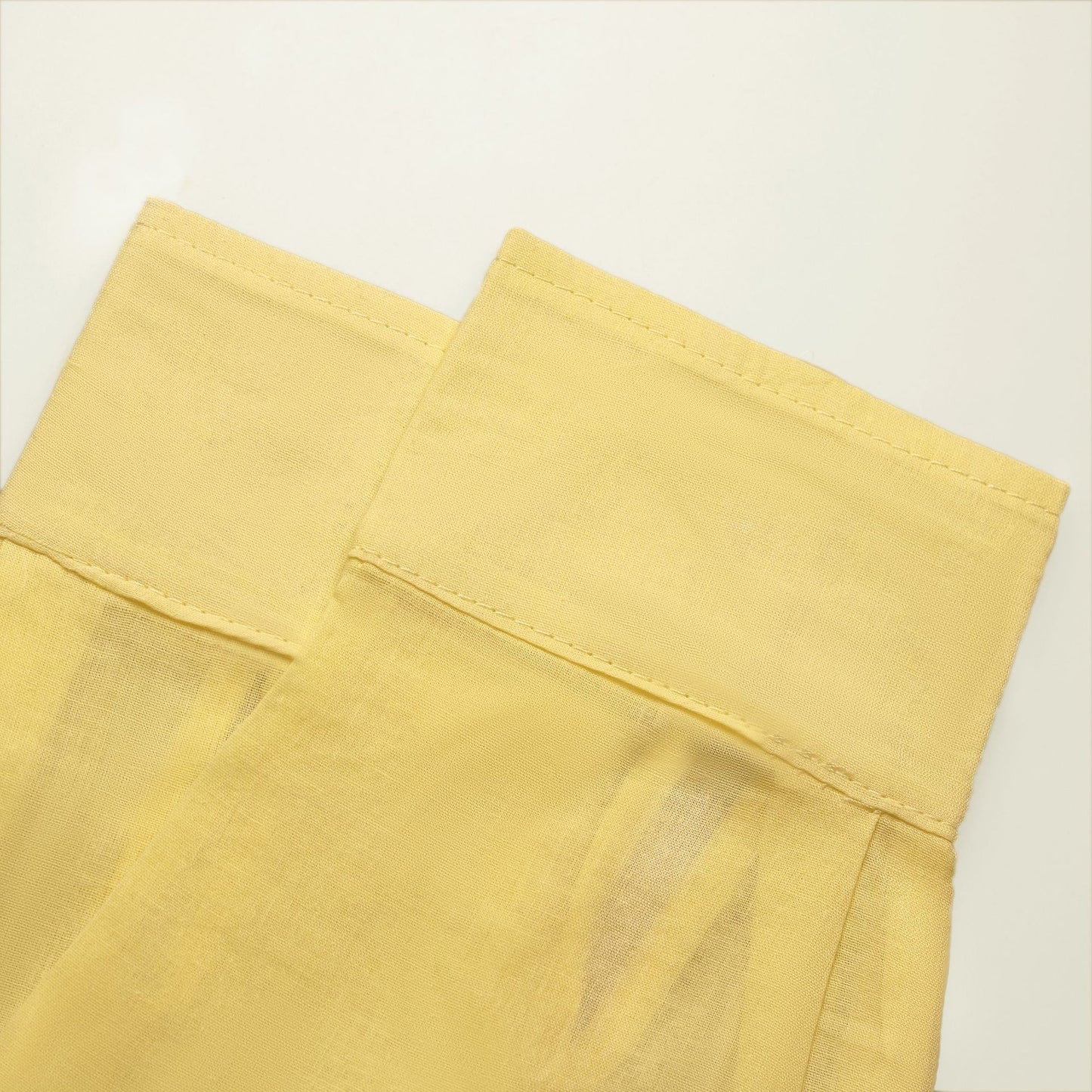 Butter Yellow Tie-Up Beach Shirt with Wrap Skirt Cover-Up Set