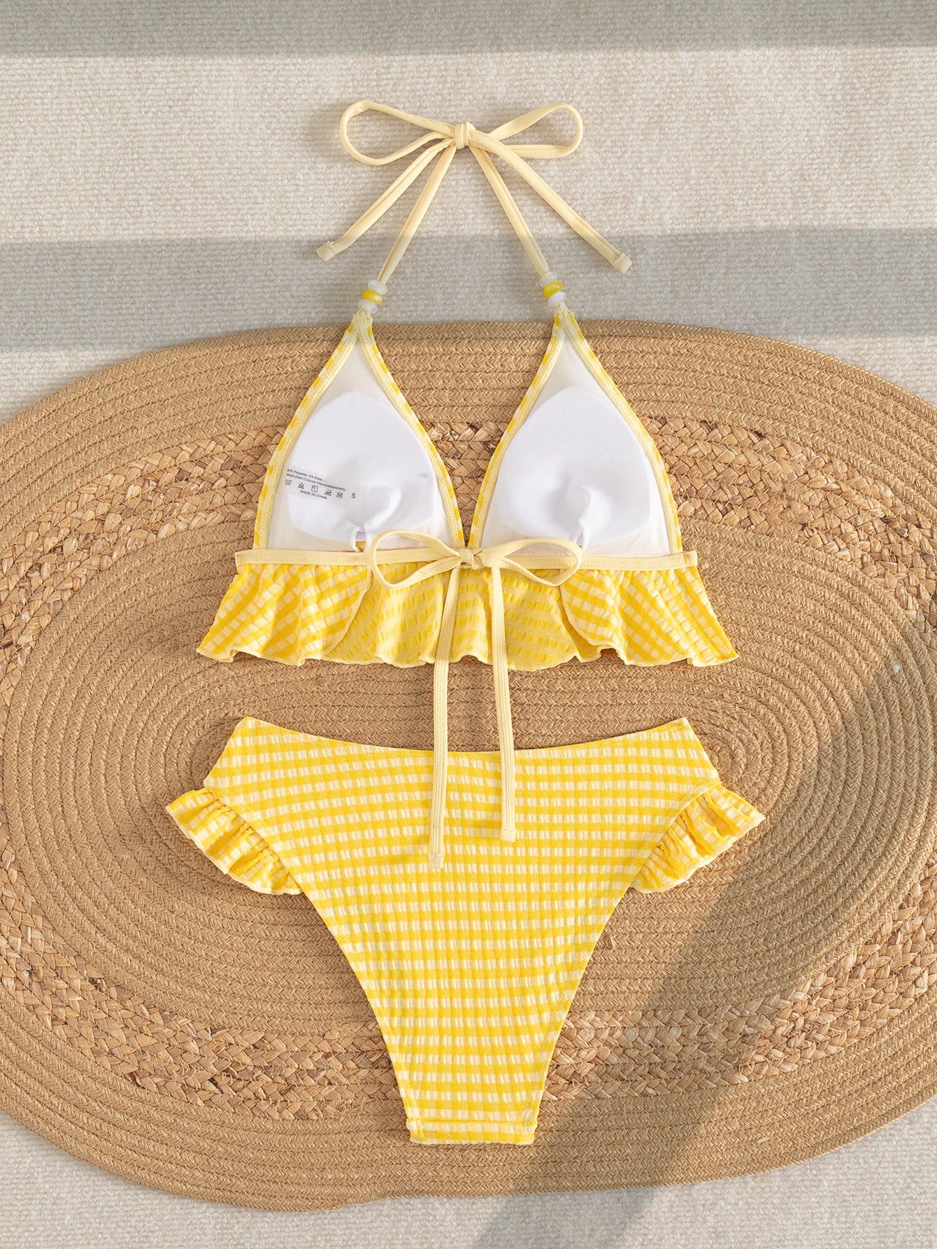 Sunny Gingham Frill Bikini Set