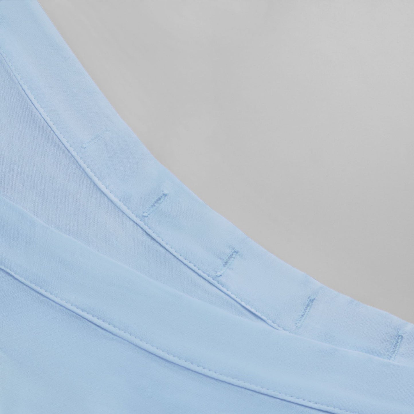 Sky Blue Tie-Up Beach Shirt with Wrap Skirt Cover-Up Set