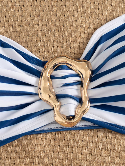 Nautical Charm Striped Bikini Set