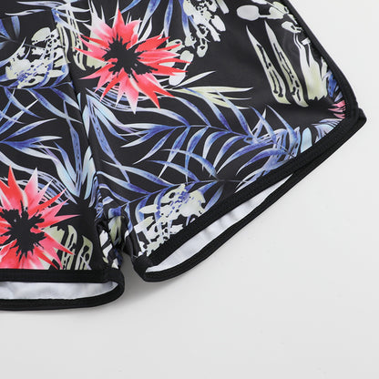 Midnight Tropics Halter Swim Set