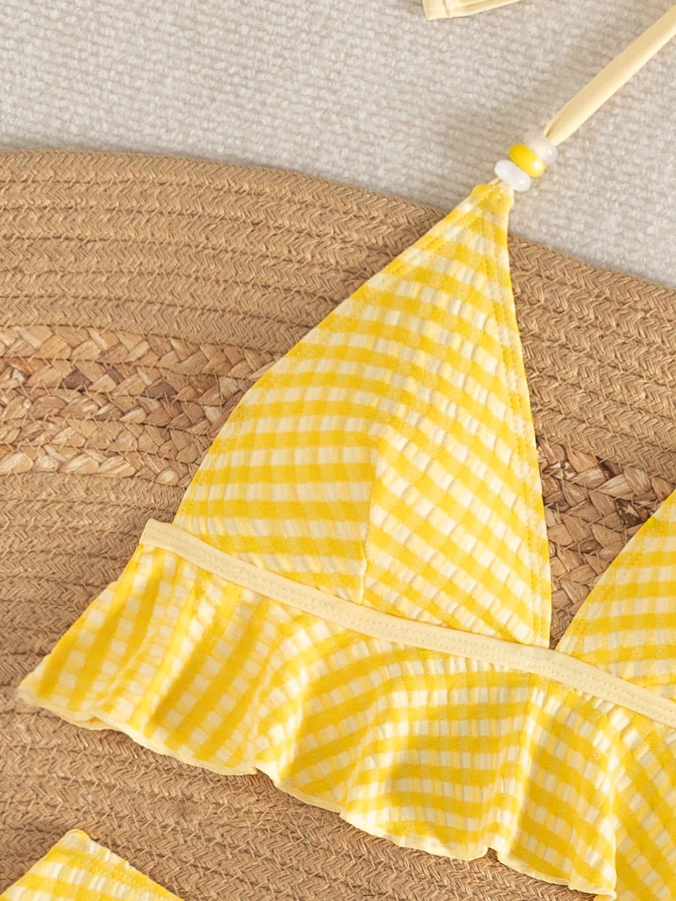 Sunny Gingham Frill Bikini Set