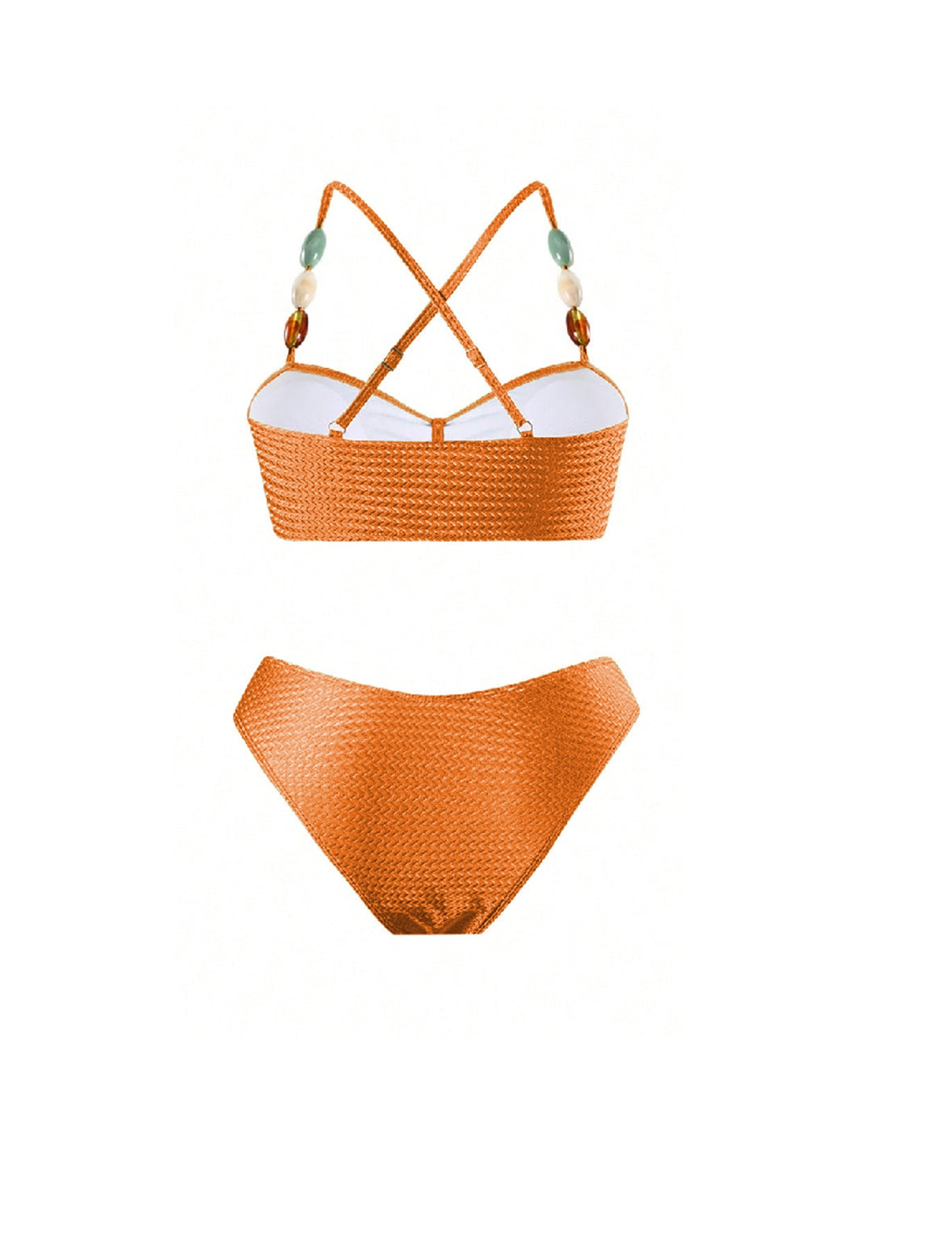 Sunset Bloom 3-Piece Bikini Set with Sarong