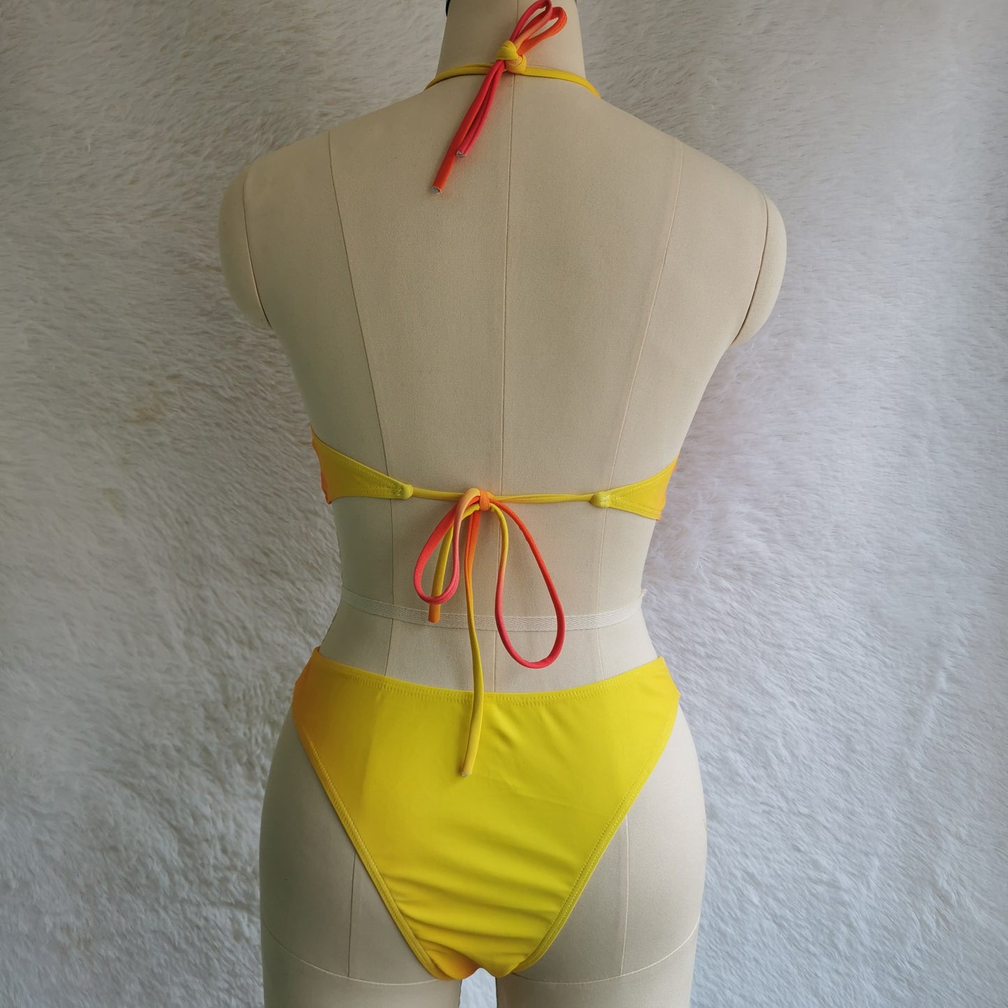 Sunset Ombre Halter Cut-Out Monokini