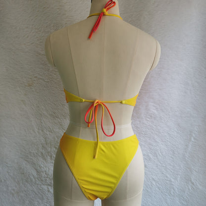 Sunset Ombre Halter Cut-Out Monokini