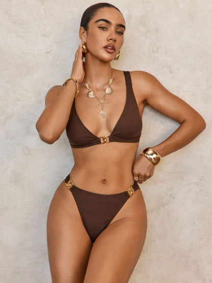 Mocha Brown Bralette Bikini Set