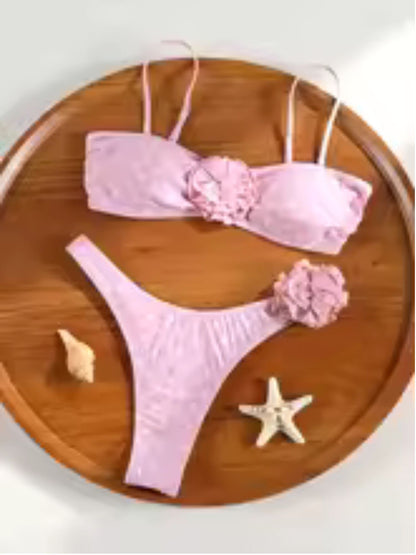 Pink Polka Dot Bikini Set