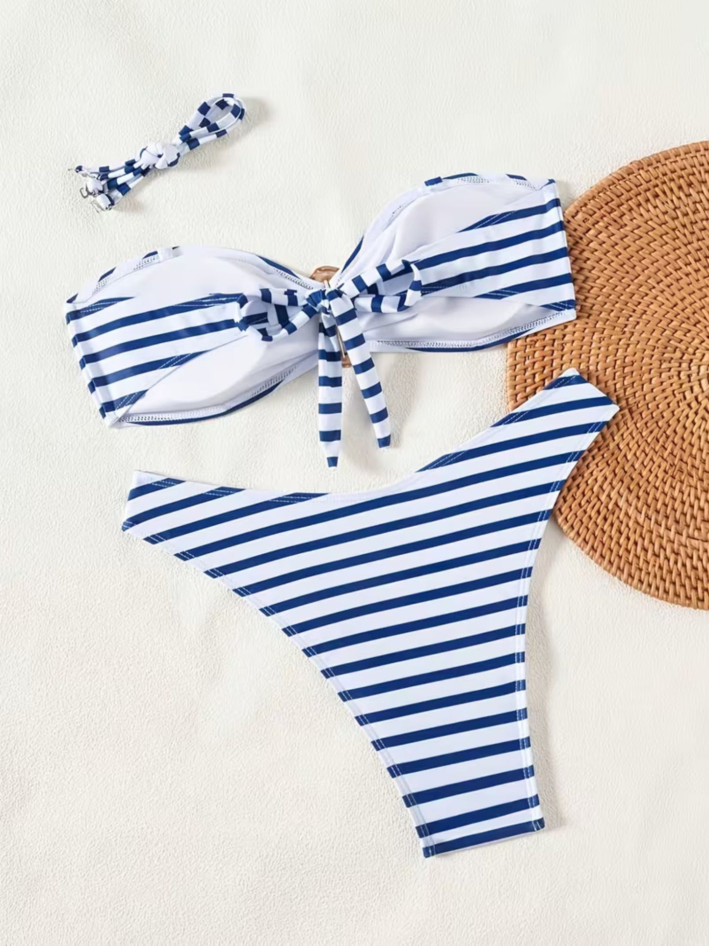 Nautical Charm Striped Bikini Set