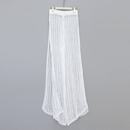 White Crochet Beach Cover-Up Pants